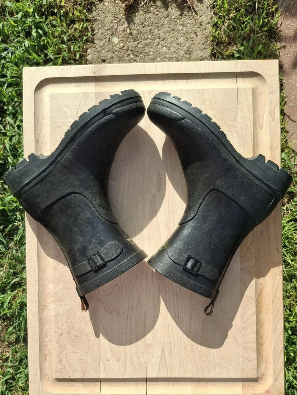 Le Chameau Women's Black Giverny Jersey Lined Battillon Mid Calf Boots Size 9